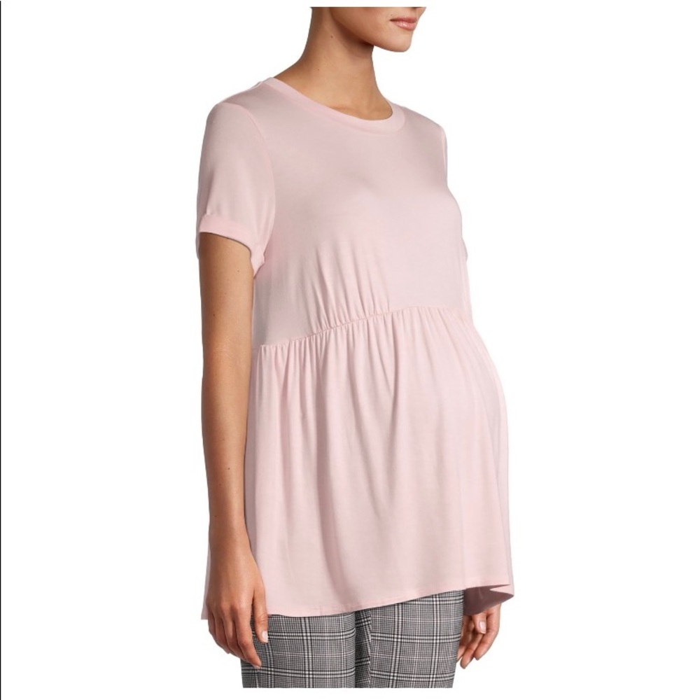 Time and Tru Maternity Babydoll Short Sleeve T-Shirt Size S (4-5)